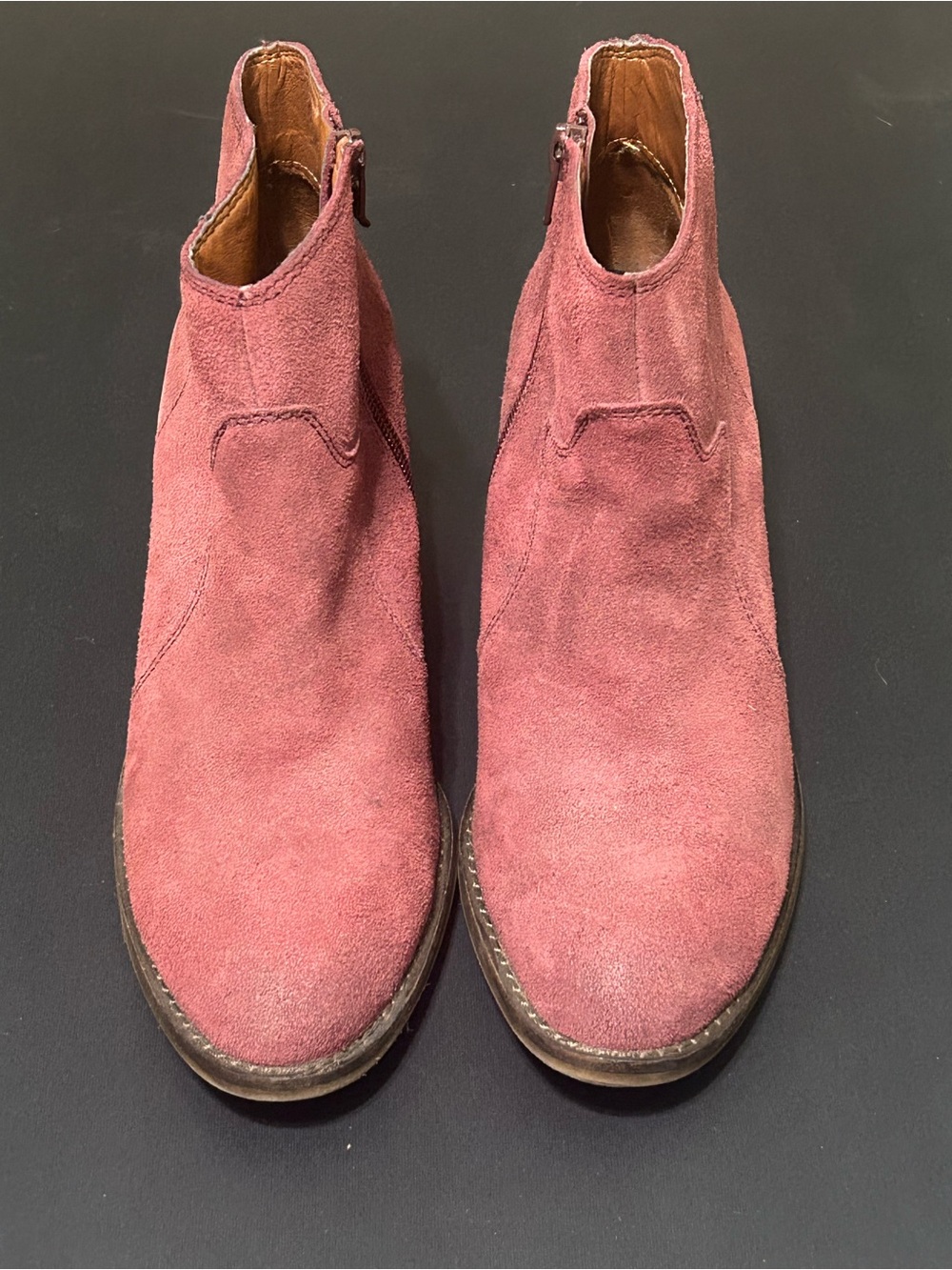 Lucky Brand Woman’s Suede Chukka Boots in Dusty Rose